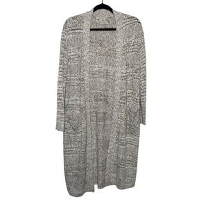 Liverpool Cardigan Womens S Multi Space Dye Longline Duster Open Front Knitwear